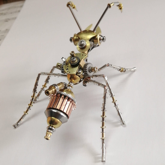 diy metal assembly mini steampunk brass ant 3d metal puzzle