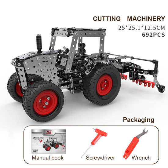 diy metal hand-built model farm equipment assembly building kit