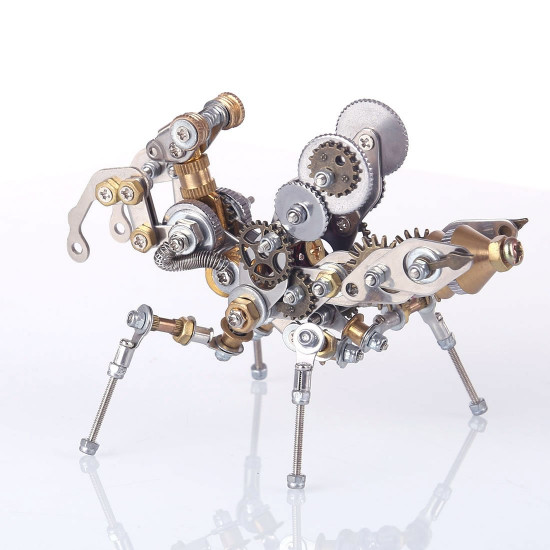 diy metal mechanical prayer mantis  insect puzzle 3d assembly model kit