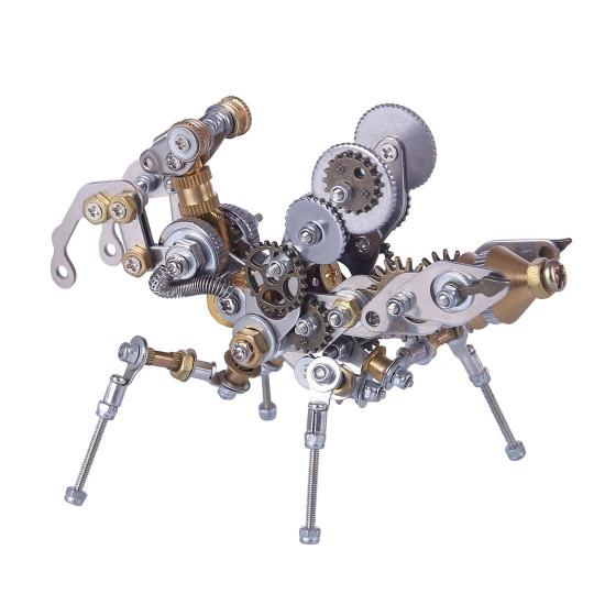 diy metal mechanical prayer mantis  insect puzzle 3d assembly model kit