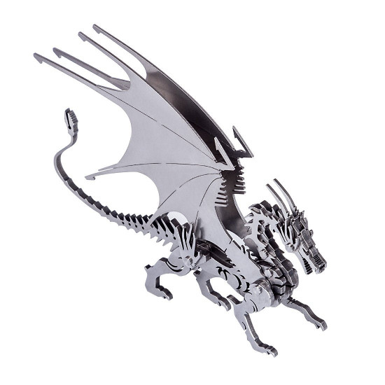 diy 3d metal ice dragon puzzle model assembly  dinosaur crafts