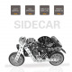 diy side tricycle assembly model 3d motorcycle puzzle kit stainless steel screw toys 377pcs