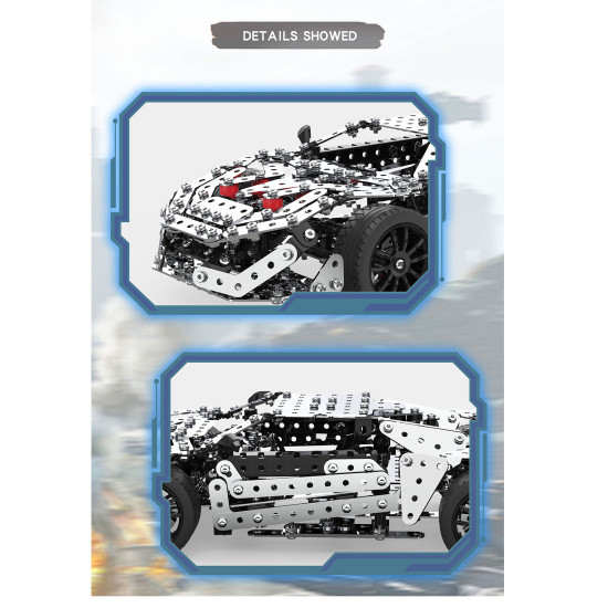diy sports car puzzle model high-performance cars assembly 3d metal screw kits 867pcs