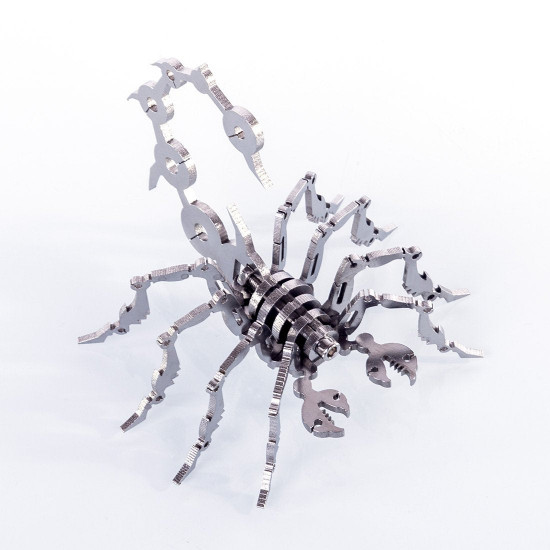 diy stainless steel metal little scorpion puzzle assembly model