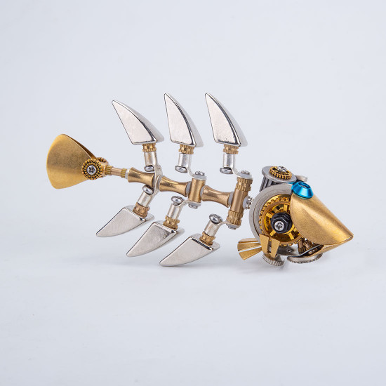 diy steampunk fish bone 3d metal puzzle for kids