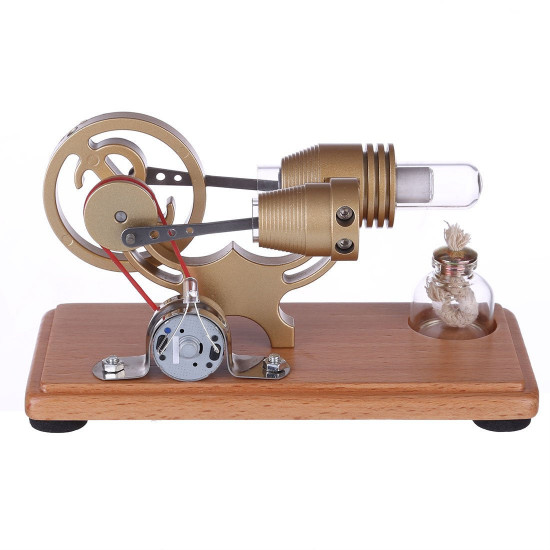 diy γ-shape assembly led stirling engine kit generator sterling model retro science educational toy
