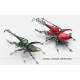 large dynastes hercules beetle with long horn 3d metal model kits assembly insect