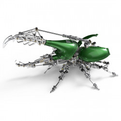 large dynastes hercules beetle with long horned 3d metal model kits assembly insect