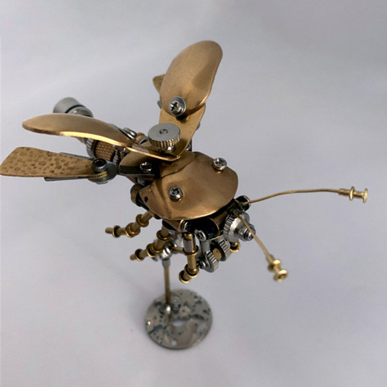 fire fly steampunk bug insect metal sculpture model assembled crafts