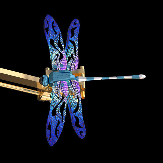 golden dragonfly kinetic art 3d metal model kits 100pcs