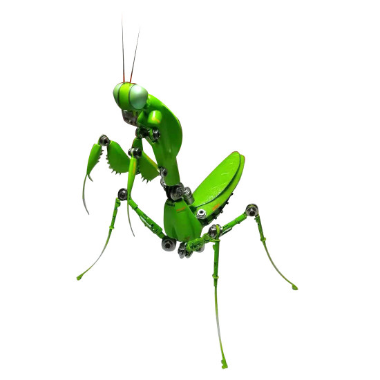 green mantis steampunk bug  assembled model kits metal 3d  sculpture crafts