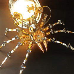 halloween spider man lamp metal model kits steampunk sculpture diy 512pcs