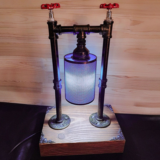 industrial style retro water pipe modified table lamp handmade metal desk light