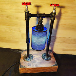 industrial style retro water steampunk  pipe modified table lamp handmade metal desk light