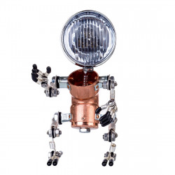 industrial style table lamp man figure 3d steampunk handmade metal models with light