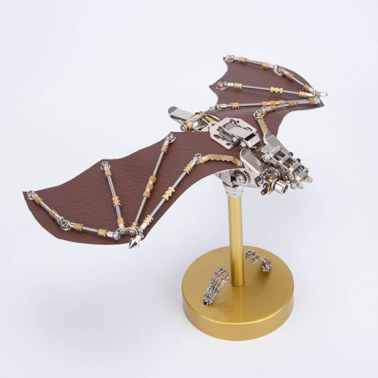 led steampunk  flying vampire bat 300+pcs 3d diy mechanical animal model kits