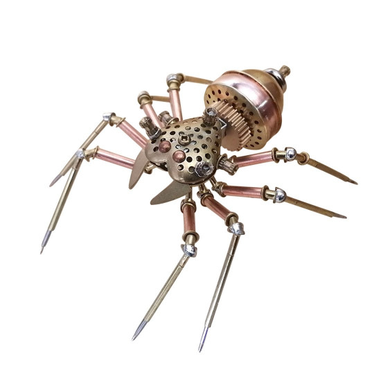 mechanical auspicious spider 3d metal insects model crafts