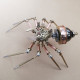 mechanical auspicious spider 3d metal insects model crafts