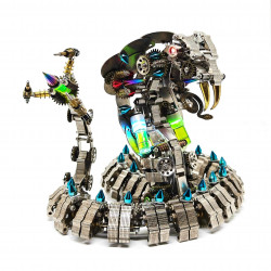 mechanical punk cobra 3d printed snake metal puzzle model building kits (1000+pcs)