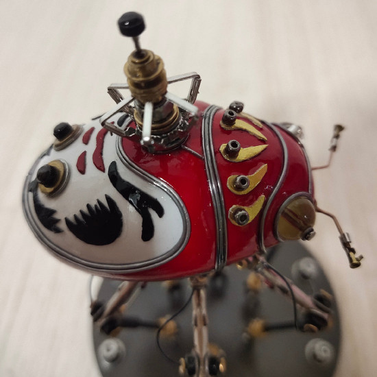 mechanical multi-legs dharma beetle steampunk bug insect sculpture 3d metal  assembled model kits