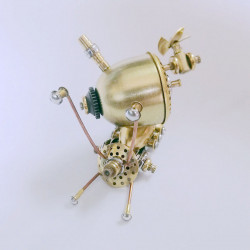 mechanical punk style golden metal model insect snail puzzle assembly kit creative gift for home decor