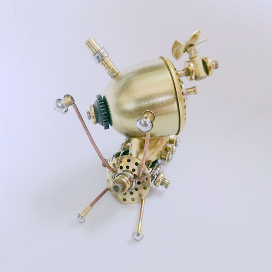 mechanical punk style golden metal model insect snail puzzle assembly kit creative gift for home decor mechanical punk style golden metal model insect snail puzzle assembly kit creative gift for home decor