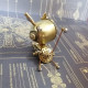 mechanical punk style golden metal model insect snail puzzle assembly kit creative gift for home decor