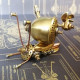 mechanical punk style golden metal model insect snail puzzle assembly kit creative gift for home decor