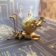 mechanical punk style golden metal model insect snail puzzle assembly kit creative gift for home decor
