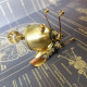 mechanical punk style golden metal model insect snail puzzle assembly kit creative gift for home decor