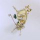 mechanical punk style golden metal model insect snail puzzle assembly kit creative gift for home decor