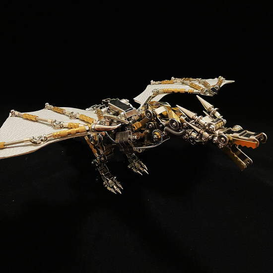 mechanical steampunk wyvern dragon diy 3d metal puzzle 600cs