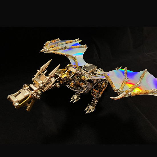 mechanical steampunk wyvern dragon diy 3d metal puzzle 600cs