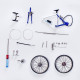 metal diy road bike bicycle model assembly kit