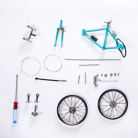 metal diy road bike bicycle model assembly kit