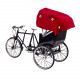 metal diy bicycle simulated retro rickshaw bike model - fs-0060 black + red