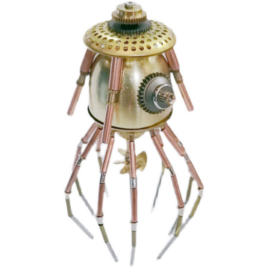 metal handmade steampunk mechanical puzzle jellyfish assembly model kit creative gifts