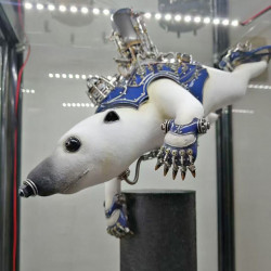 metal polar bear animal steampunk sculpture  assembled model kits crafts for home collection