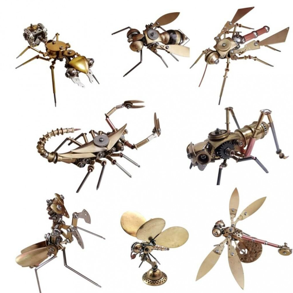 Metal Insect Project 3d metal mechanical insect model mecha mantis scorpion bee - metal ...