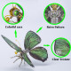 metallic green steampunk butterfly  chrysozephyrus metal model kits