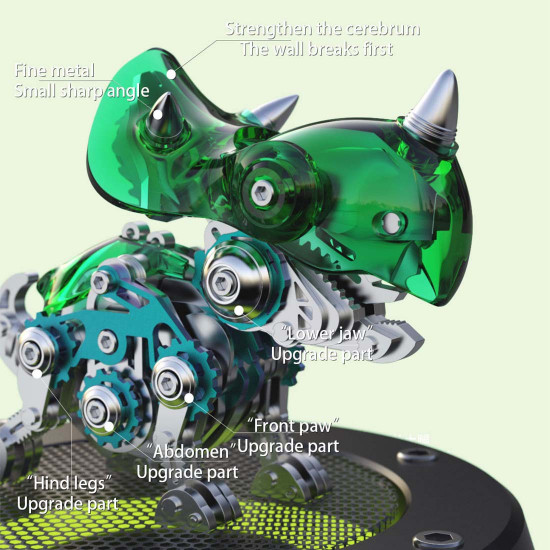 mini triceratops dinosaur toys 3d metal puzzle