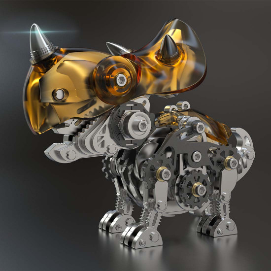 mini triceratops dinosaur toys 3d metal puzzle