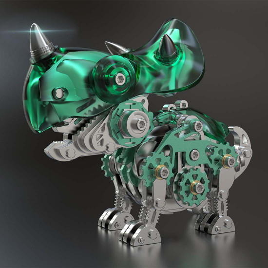 mini triceratops dinosaur toys 3d metal puzzle