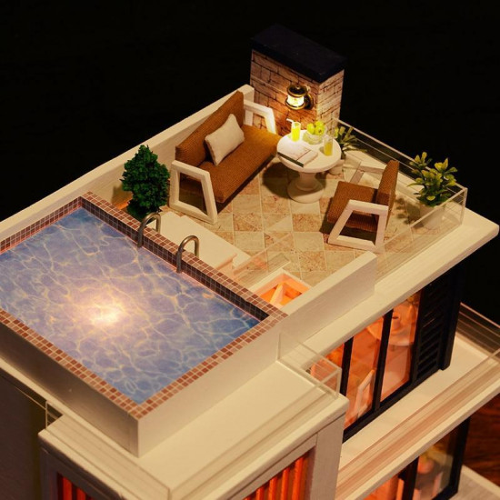 miniature house modern villa - miniature-house-modern-villa metal