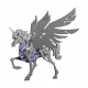 mythical winged unicorn 3d diy metal model kits 121+pcs