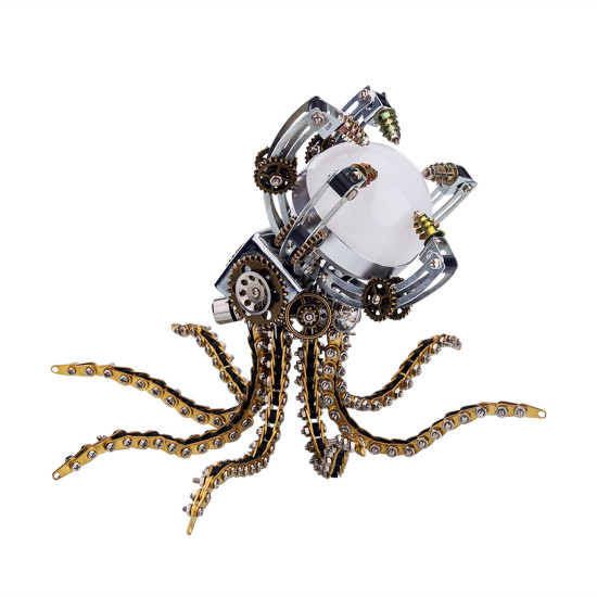 octopus lamp metal model kits steampunk art diy deep sea mysterious hunters