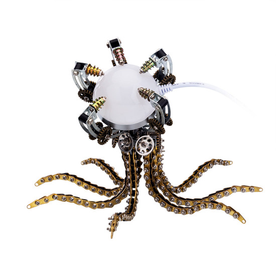 octopus lamp metal model kits steampunk art diy deep sea mysterious hunters