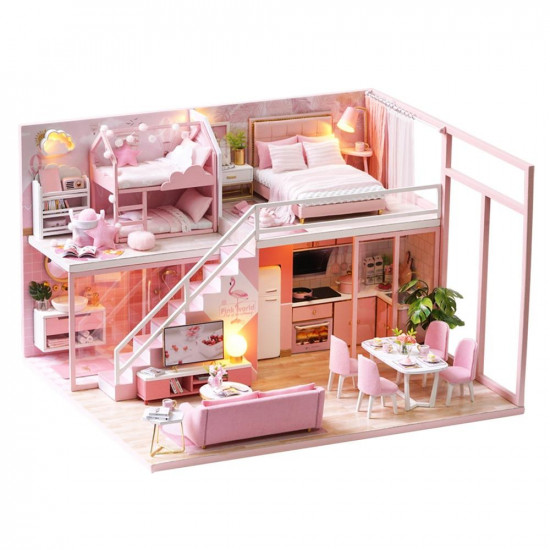 pink miniature house