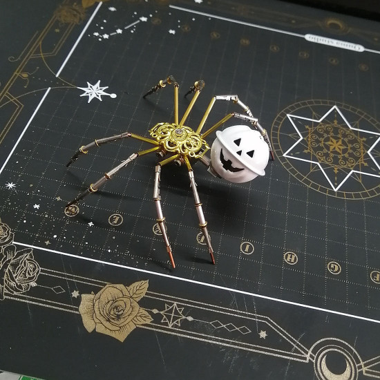 pumpkin spider 3d metal model buidling kits for halloween decor