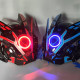 punk cool futuristic mask with lights cosplay halloween parties
